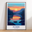 Acadia Modern Travel Poster