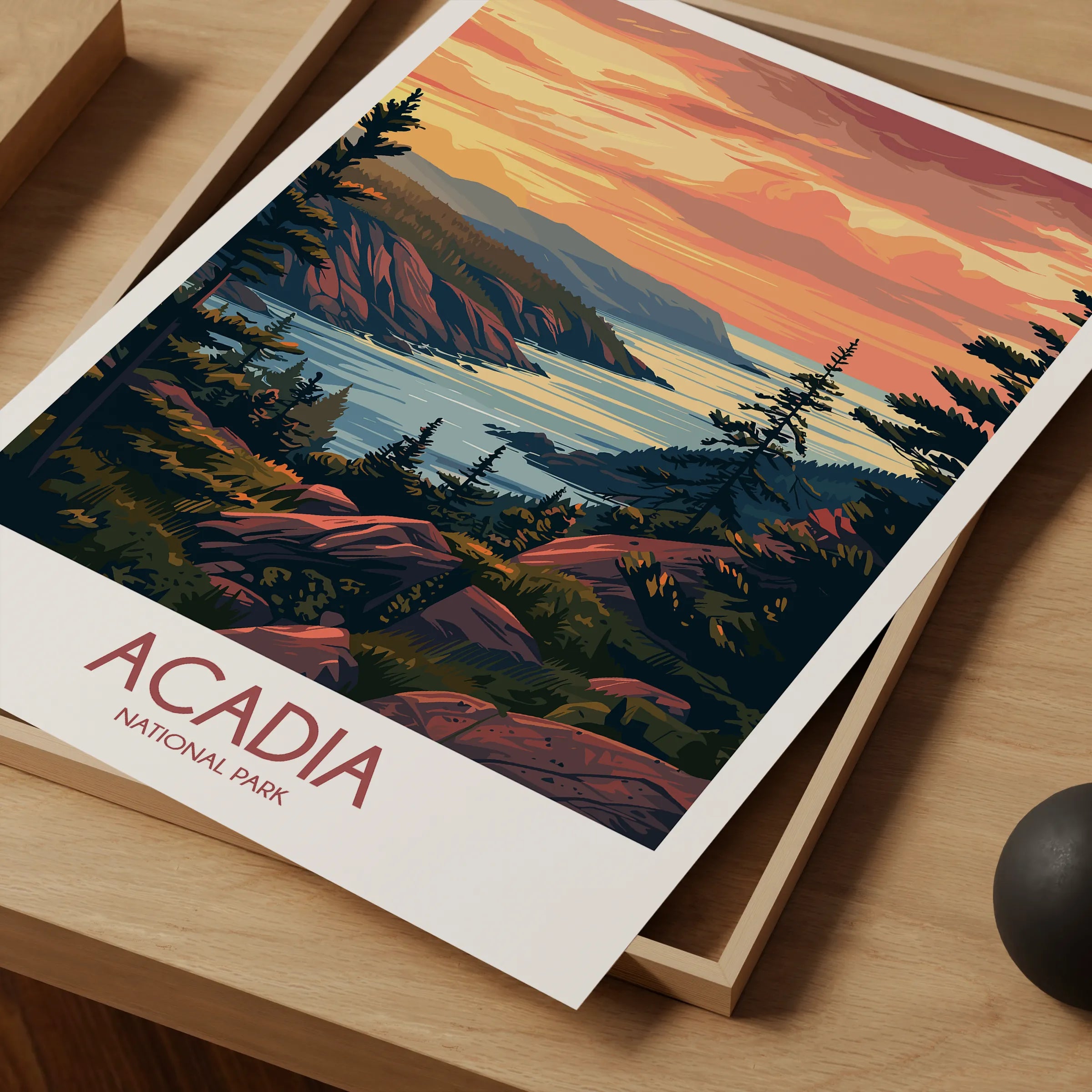 Acadia Vintage Style Print