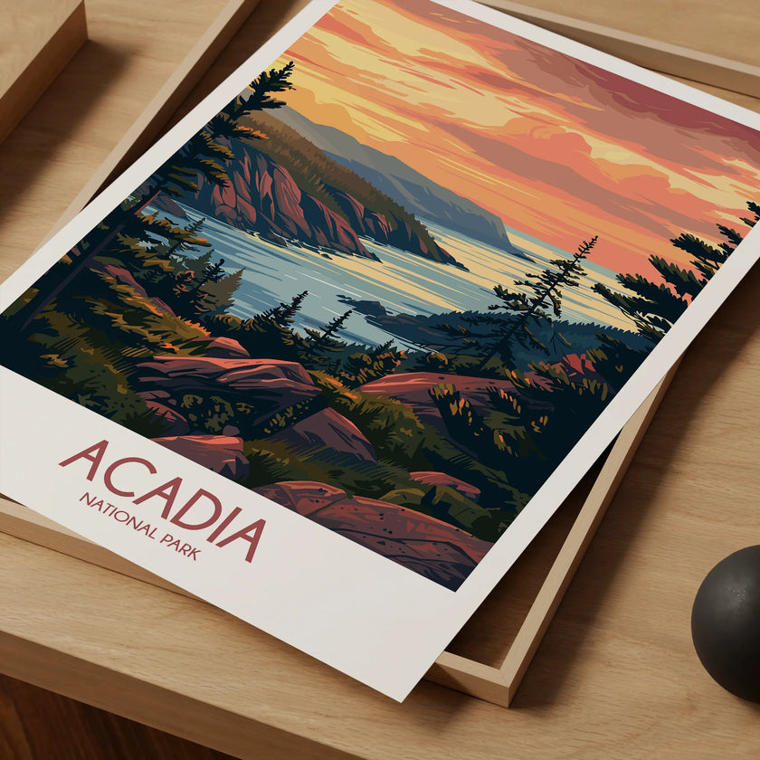 Acadia Vintage Style Print