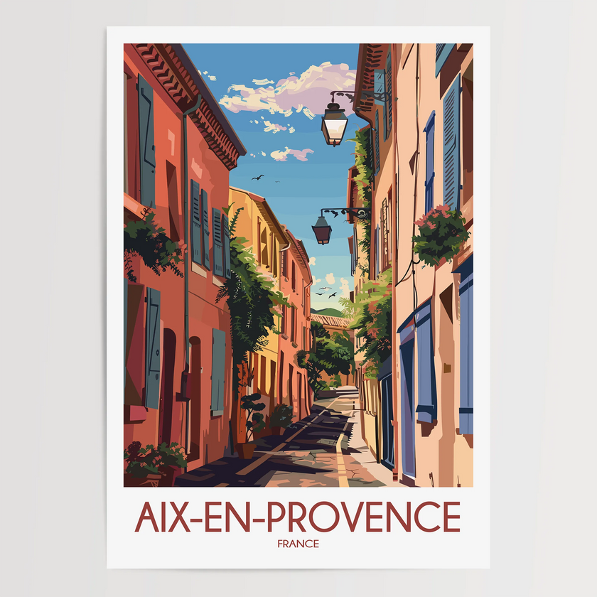 Aix-En-Provence Minimalist Wall Art