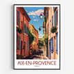 Aix-En-Provence Modern Travel Poster