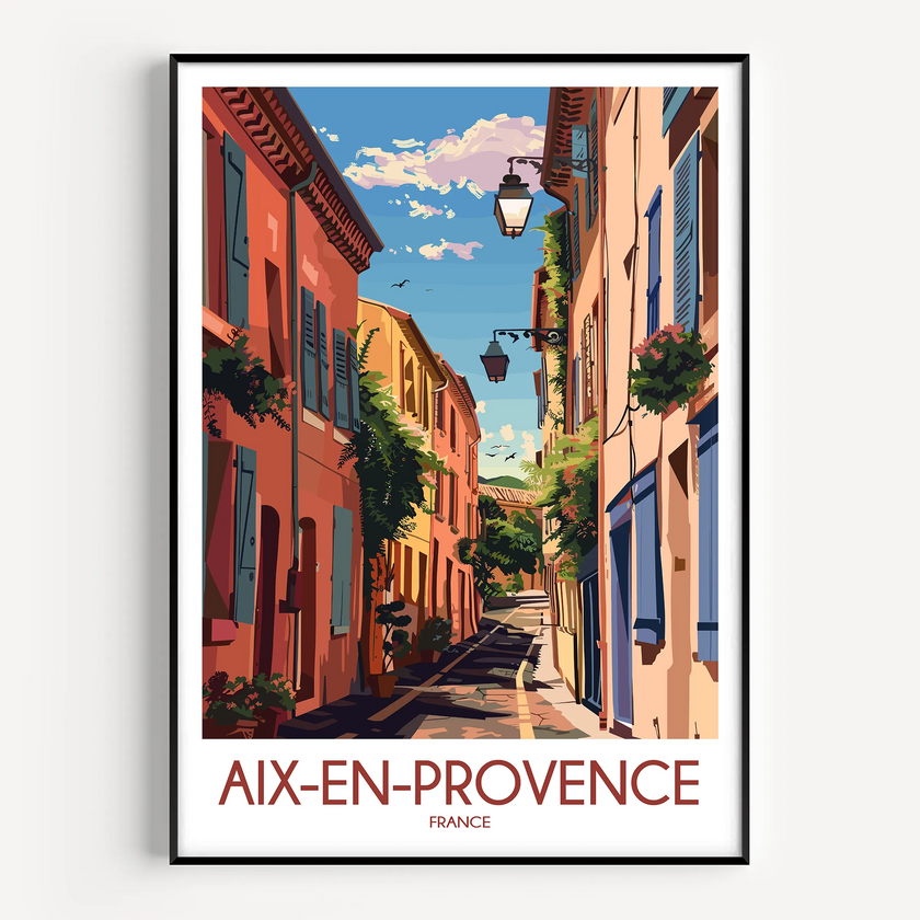 Aix-En-Provence Modern Travel Poster