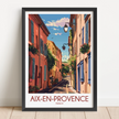 Aix-En-Provence Retro Travel Illustration