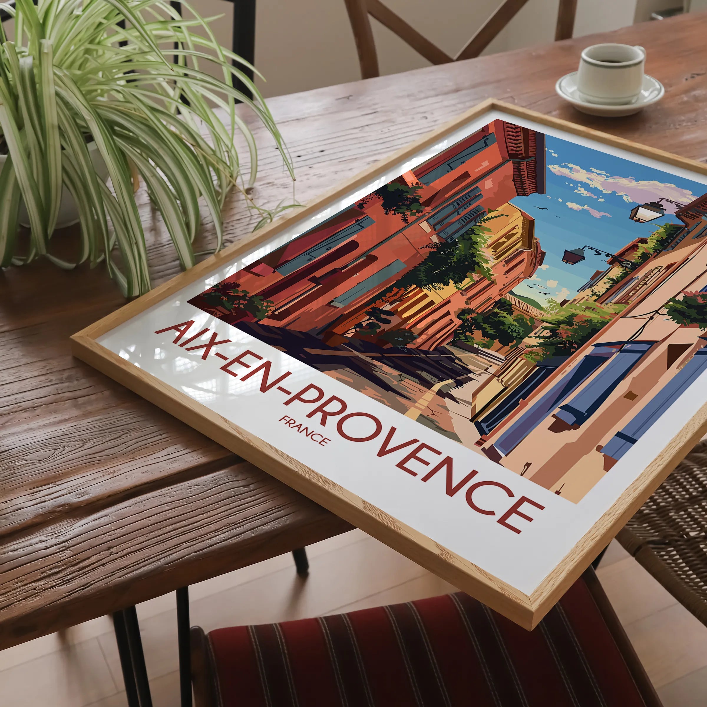 Aix-En-Provence Vintage Style Print