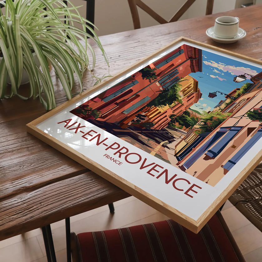 Aix-En-Provence Vintage Style Print