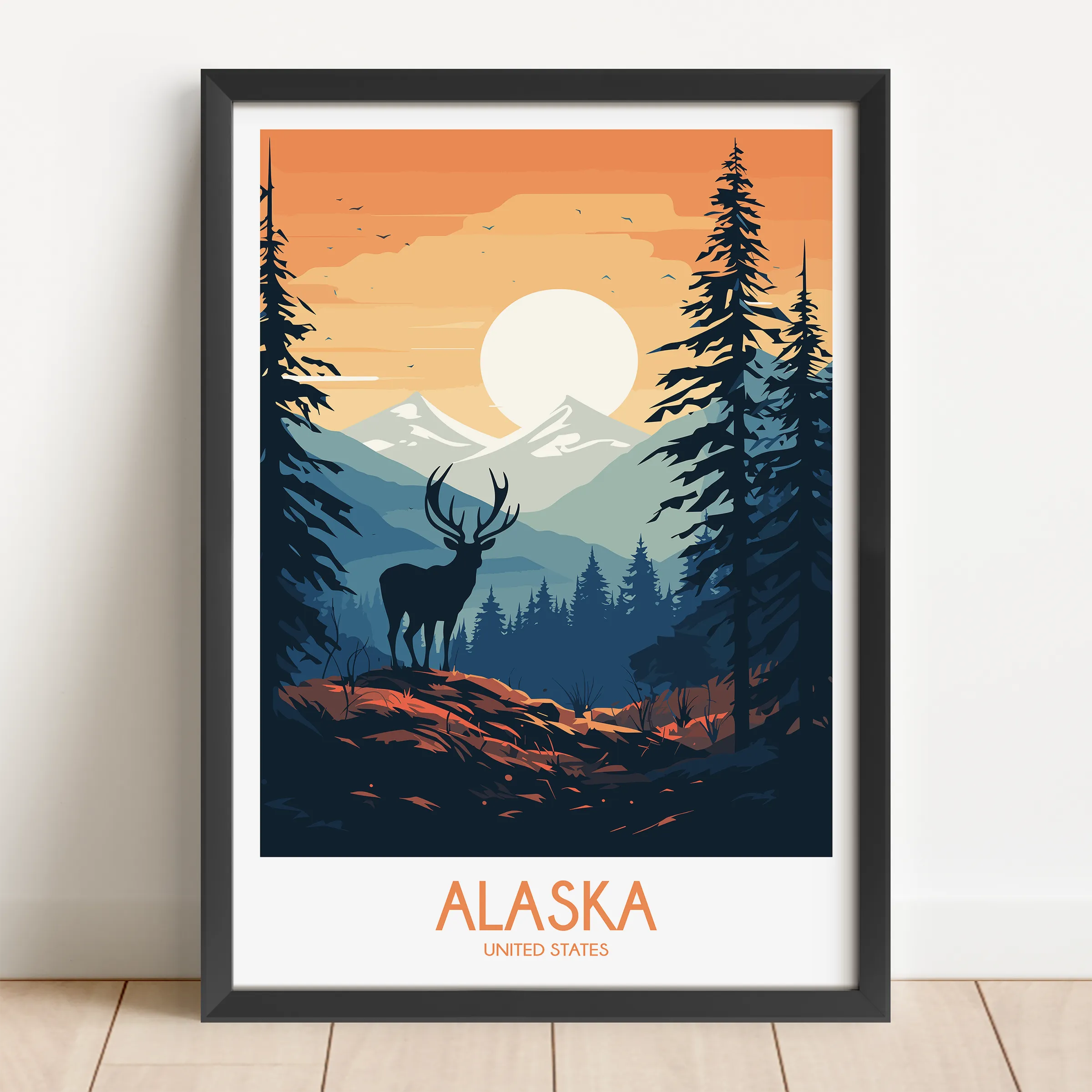 Alaska Vintage Style Print
