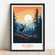Alaska Vintage Style Print