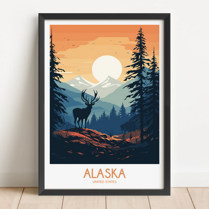 Alaska Vintage Style Print