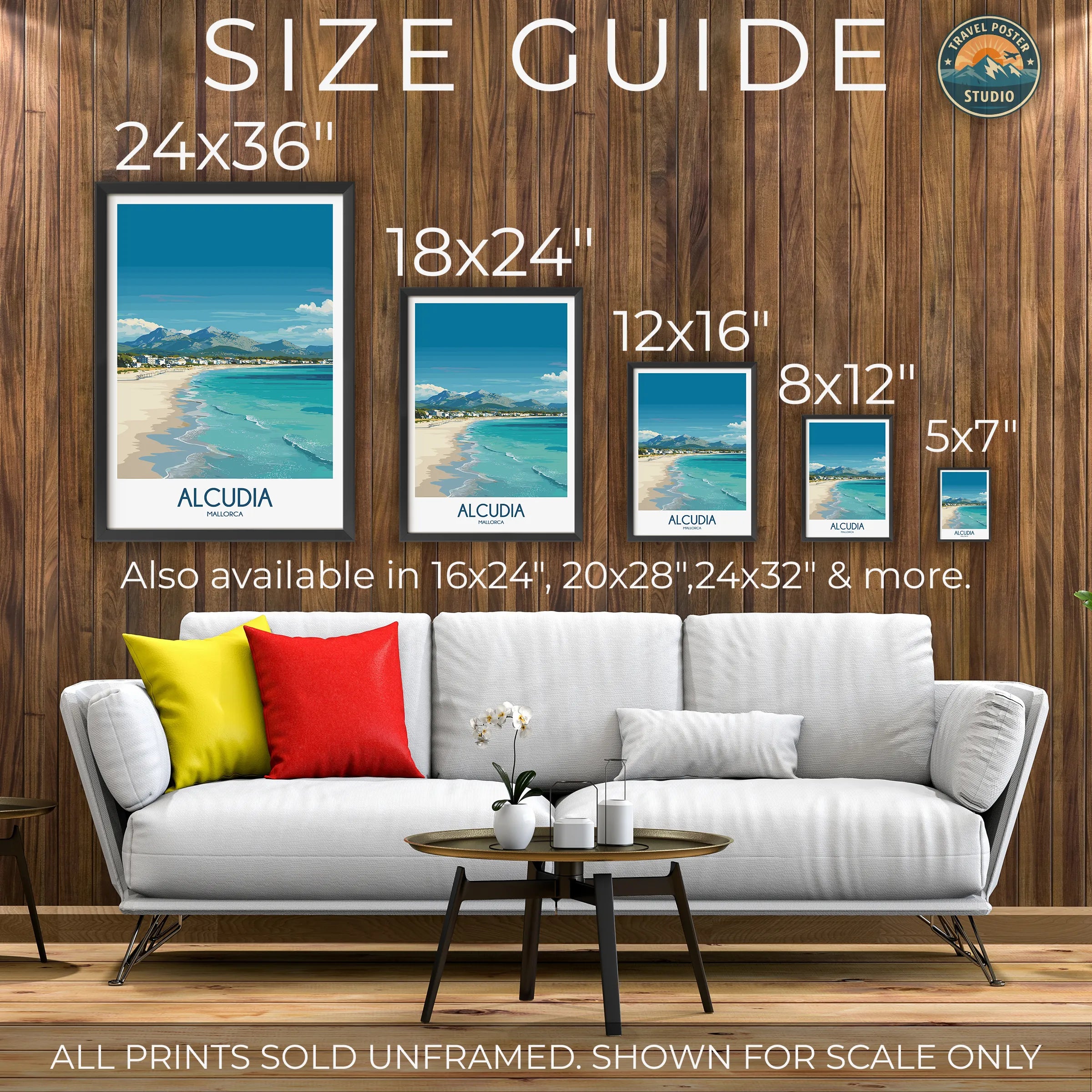 Alcudia Modern Travel Poster