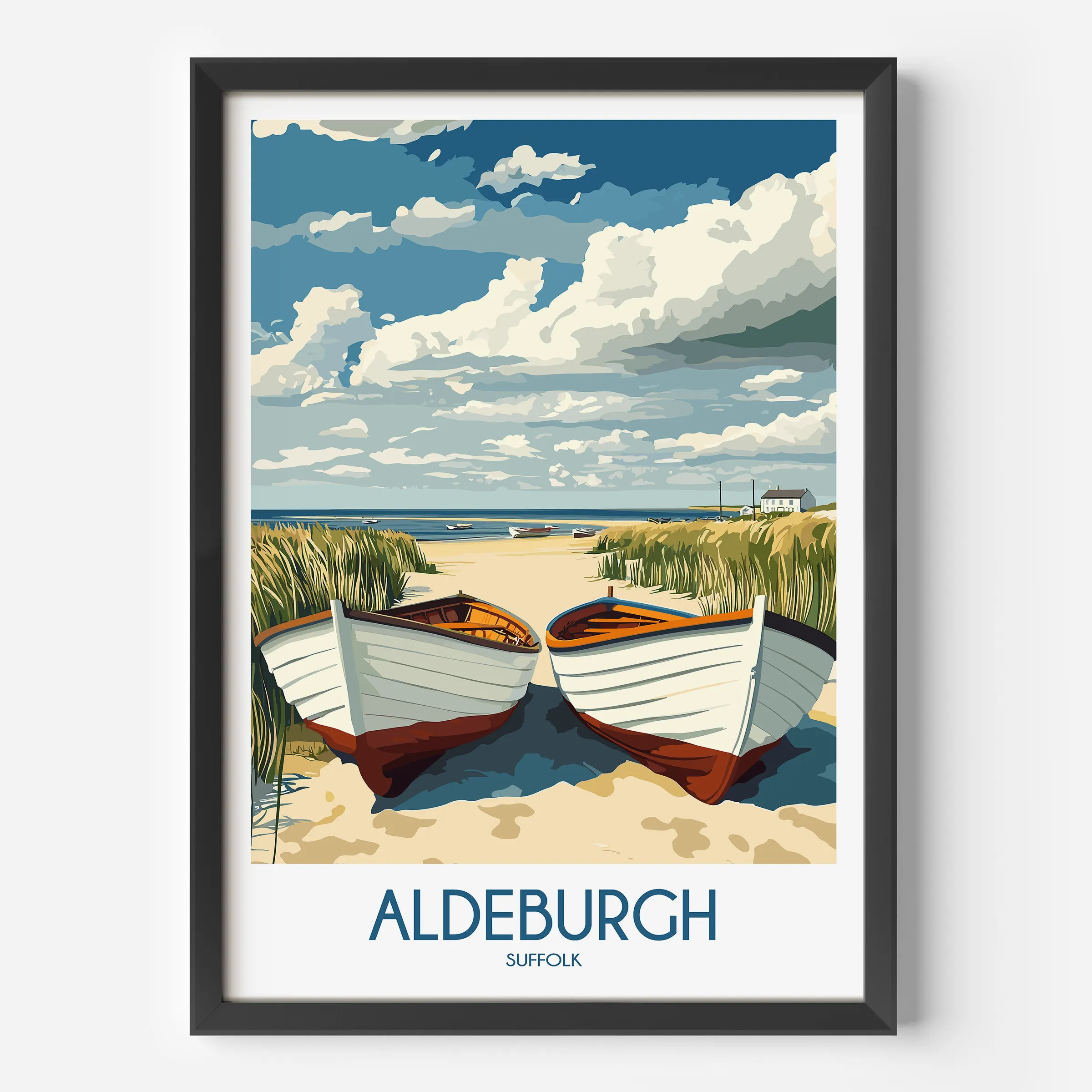 Aldeburgh Retro Travel Illustration