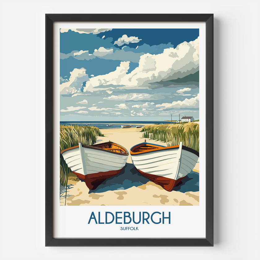 Aldeburgh Retro Travel Illustration