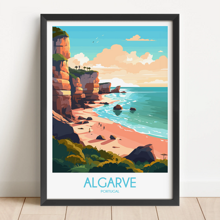 Algarve Retro Travel Illustration