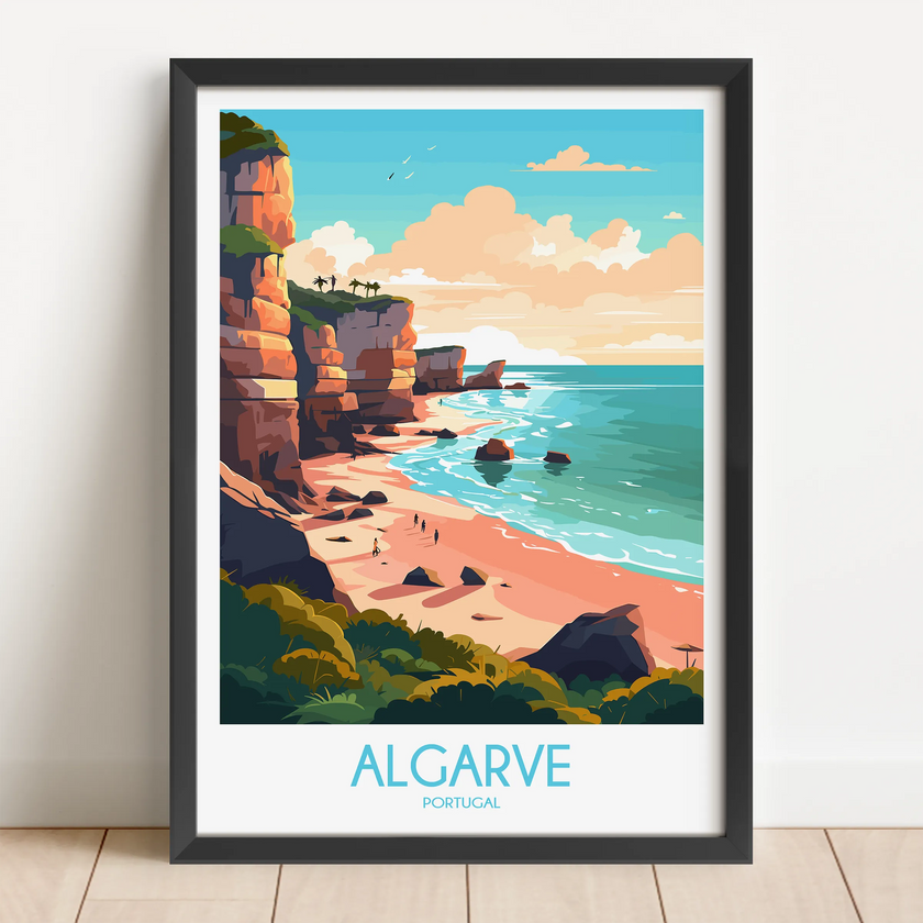 Algarve Retro Travel Illustration