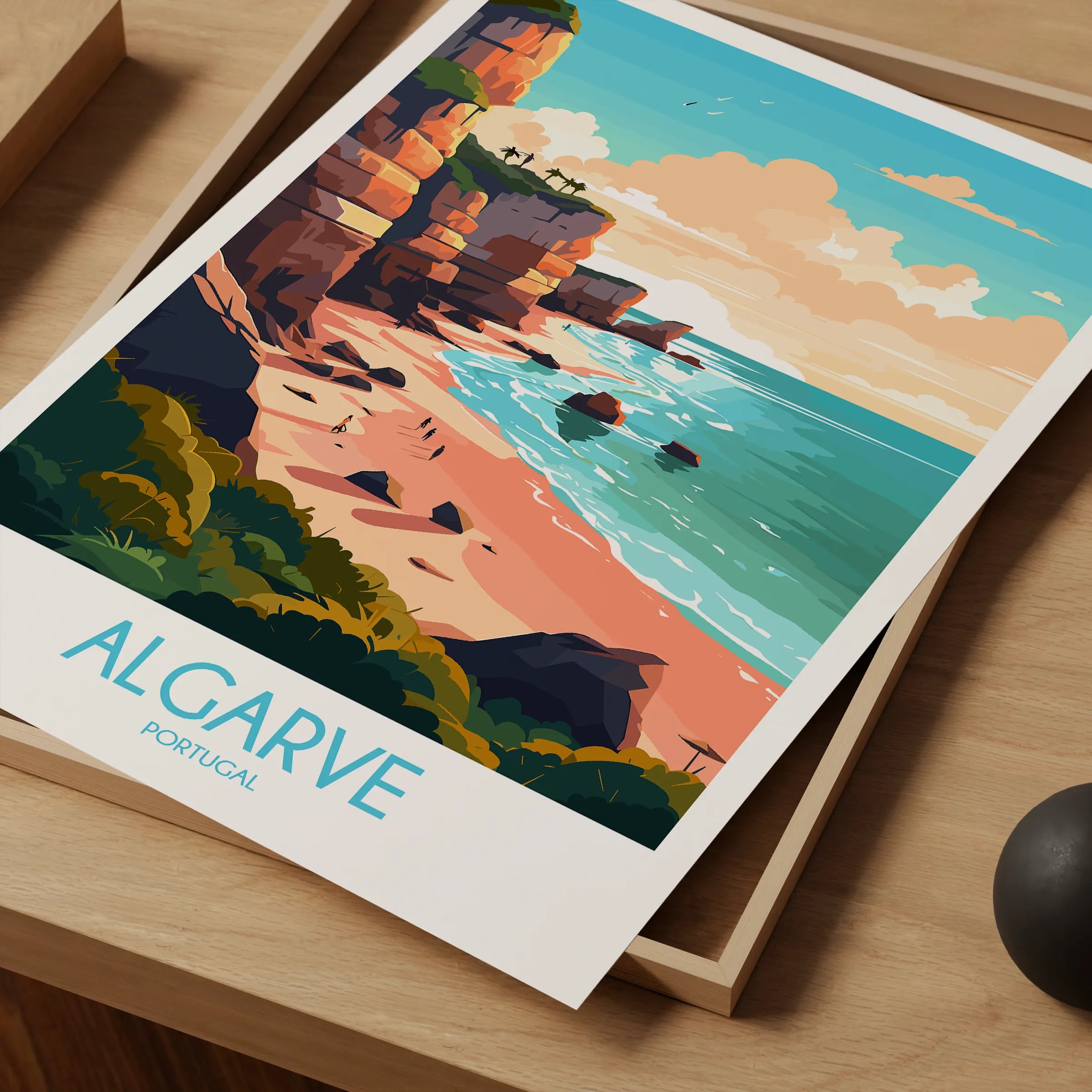 Algarve Vintage Style Print