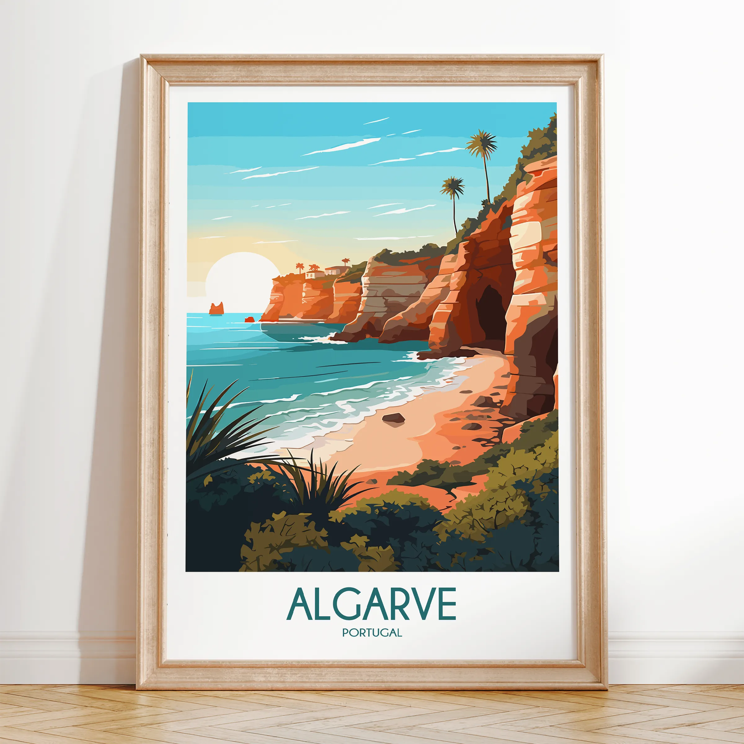 Algarve Vintage Style Print