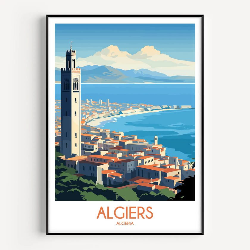 Algiers Modern Travel Poster