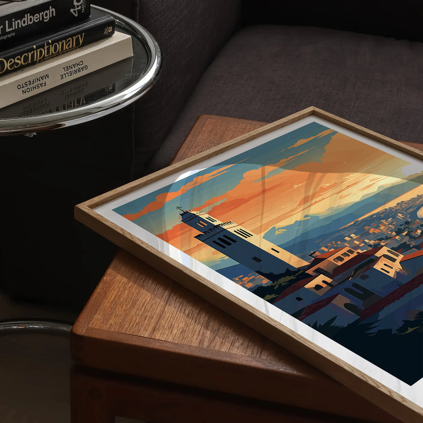 Algiers Retro Travel Illustration