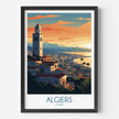 Algiers Retro Travel Illustration