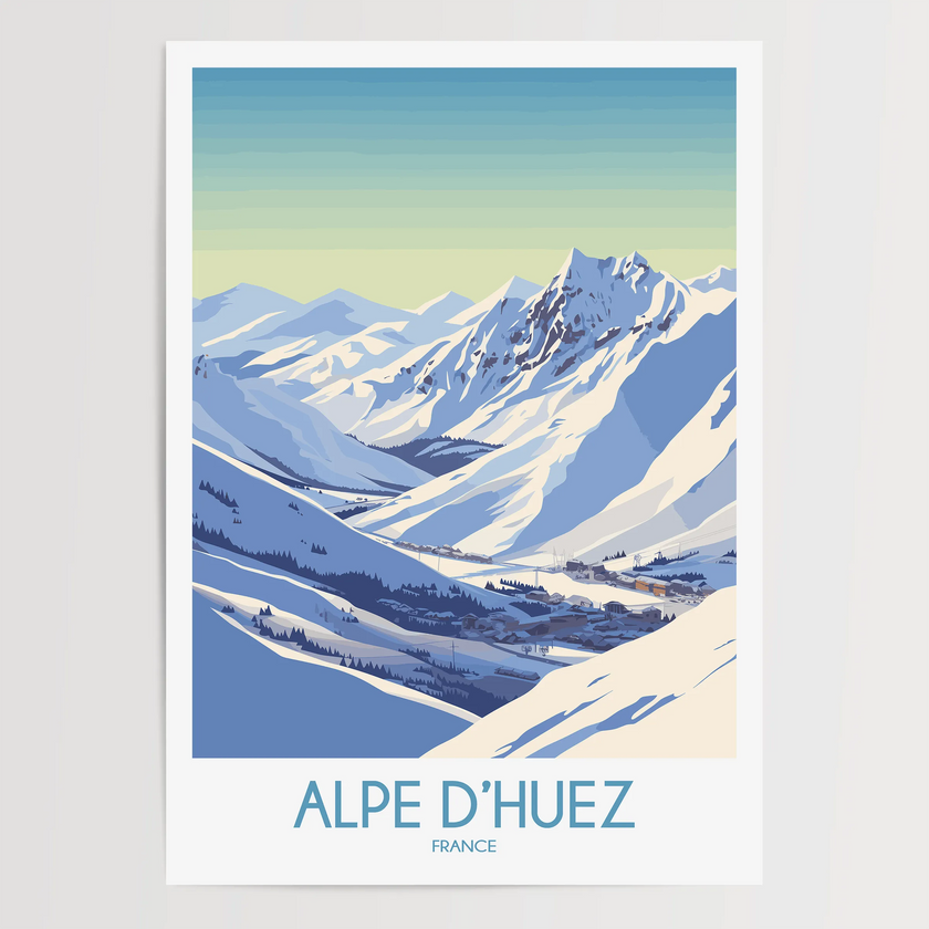 Alpe D'Huez Destination Art Gift
