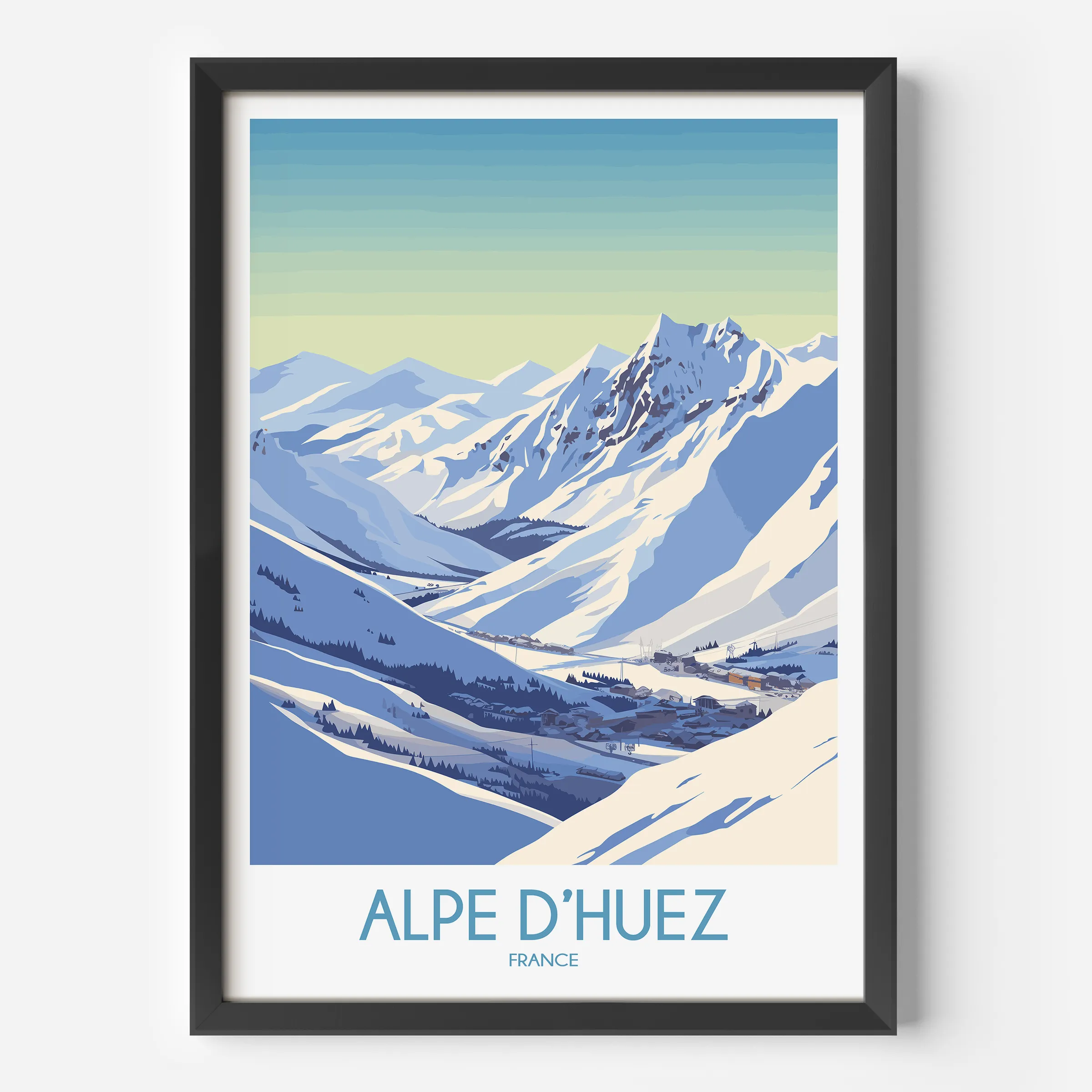 Alpe D'Huez Scenic Landscape Art