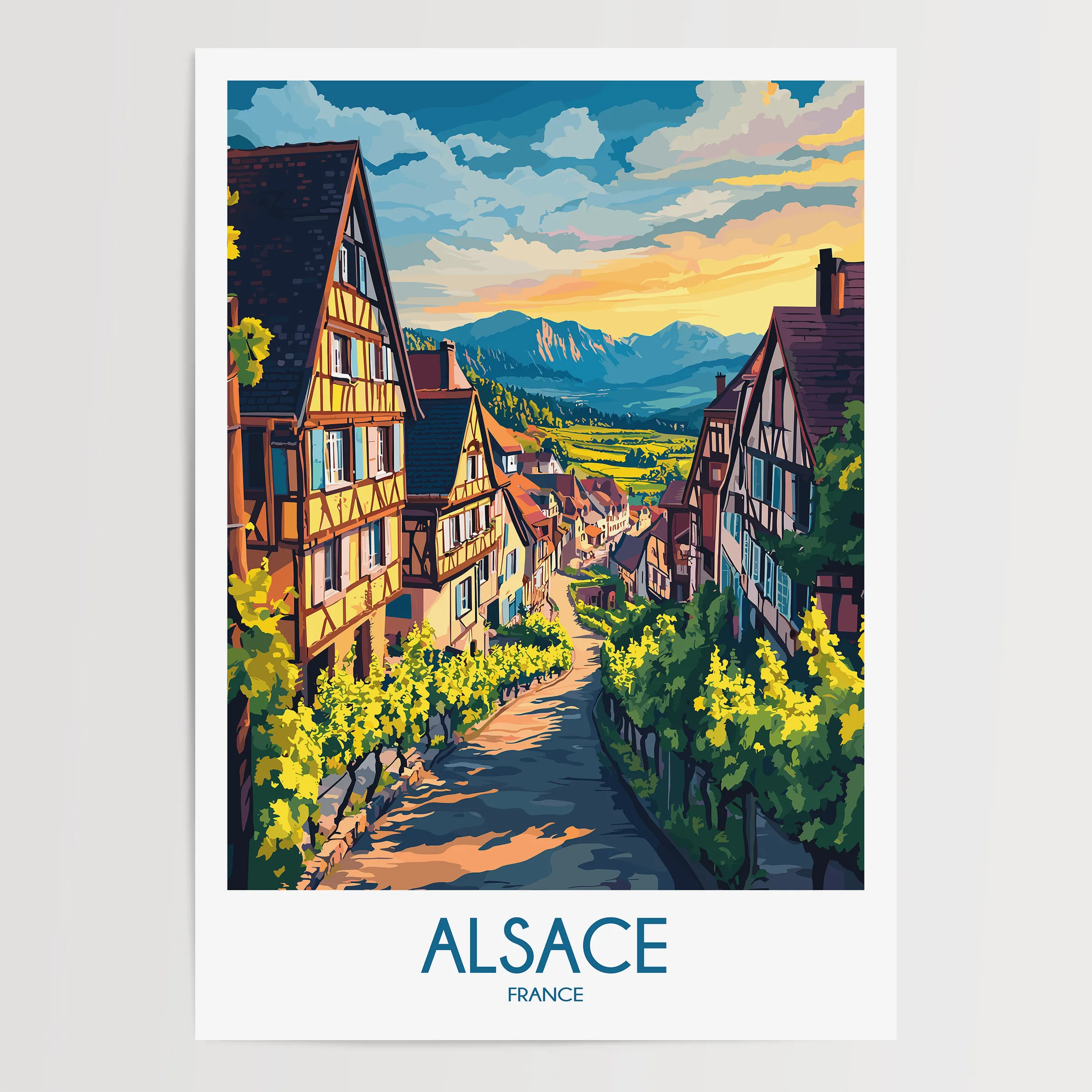 Alsace Destination Art Gift