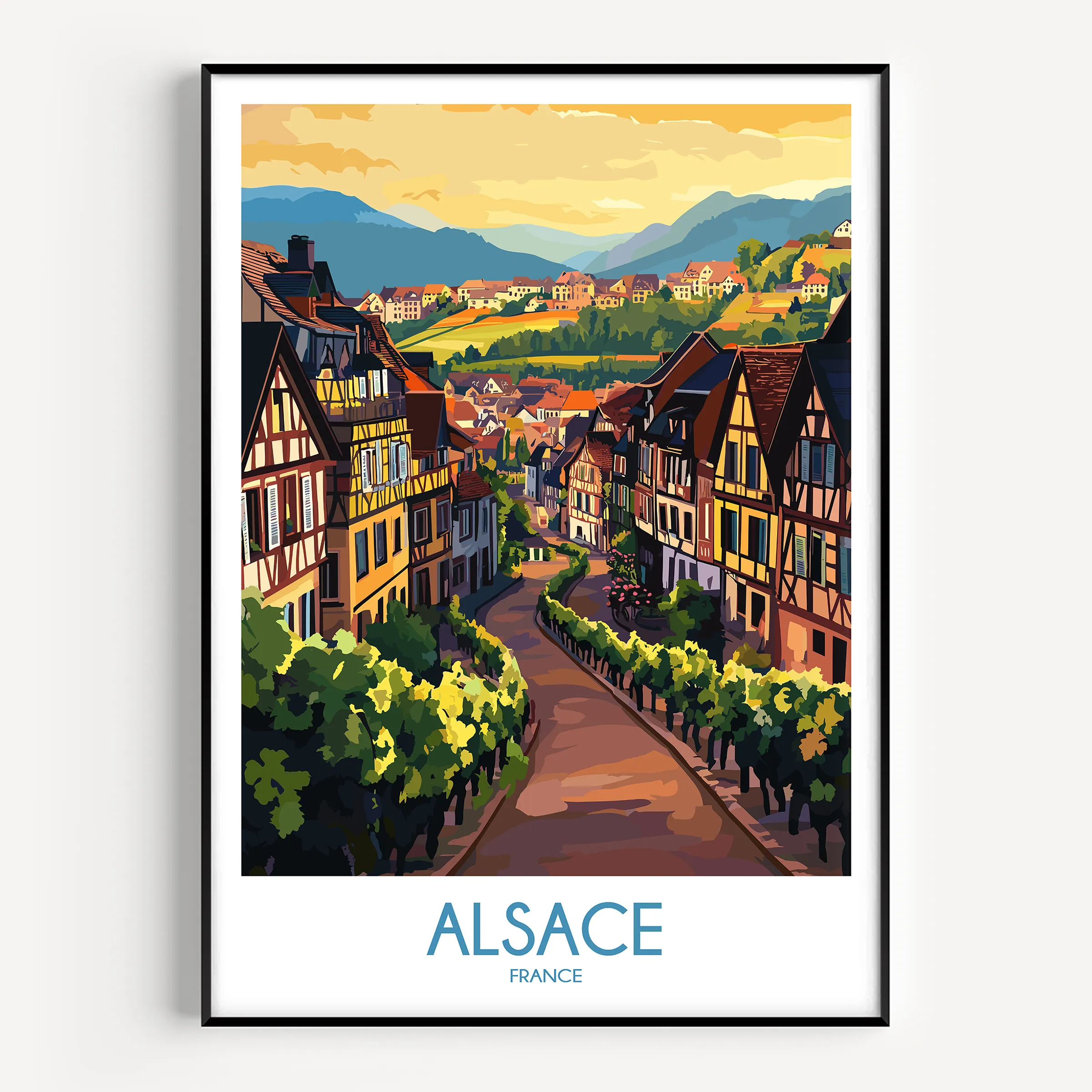 Alsace Destination Art Gift