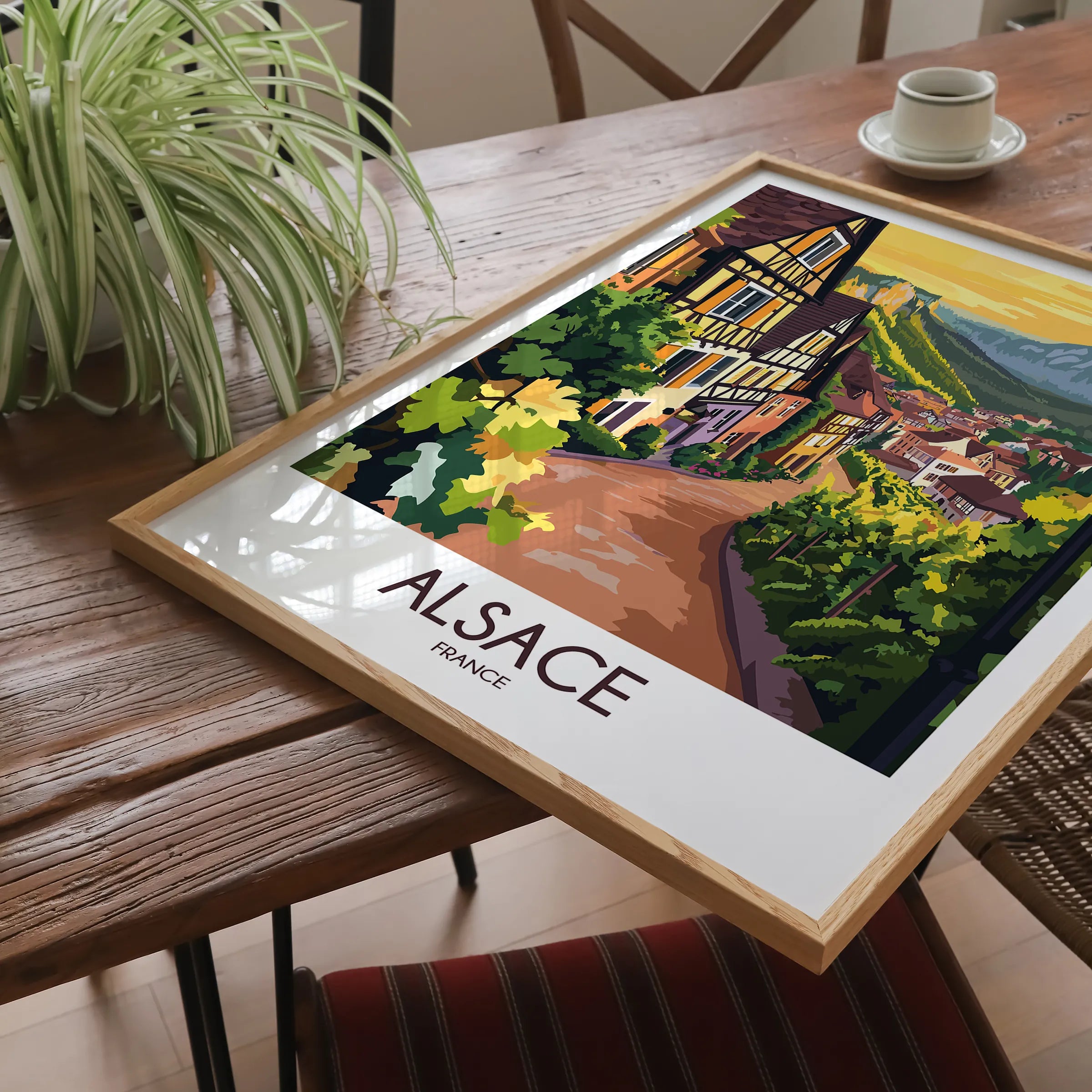 Alsace Modern Travel Poster