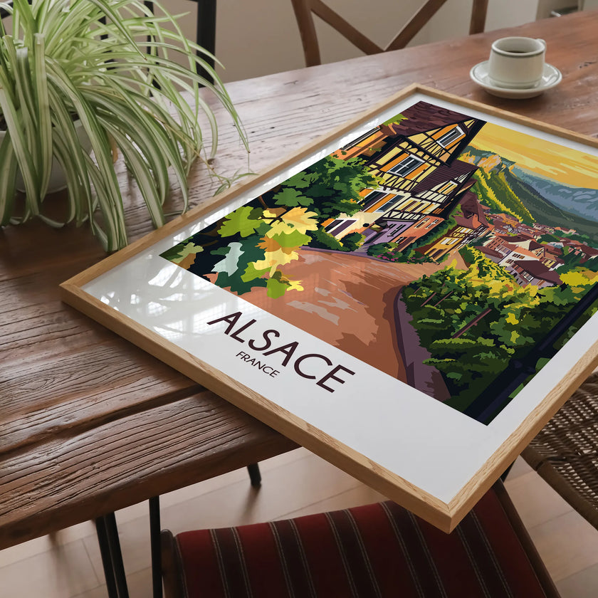 Alsace Modern Travel Poster