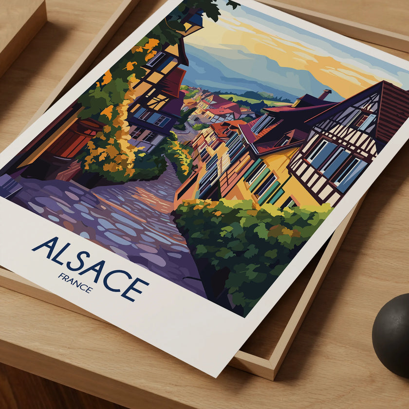 Alsace Retro Travel Illustration