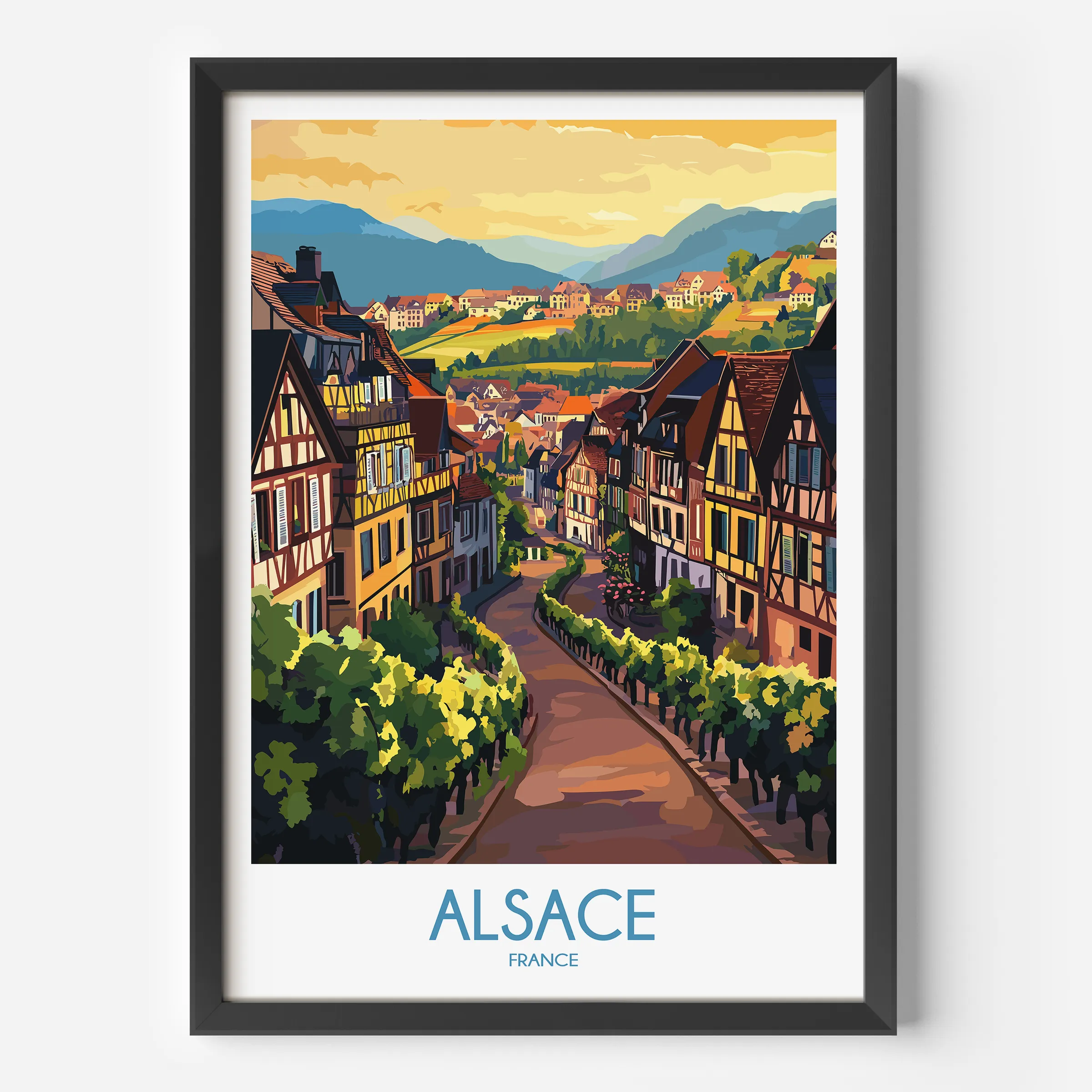 Alsace Scenic Landscape Art
