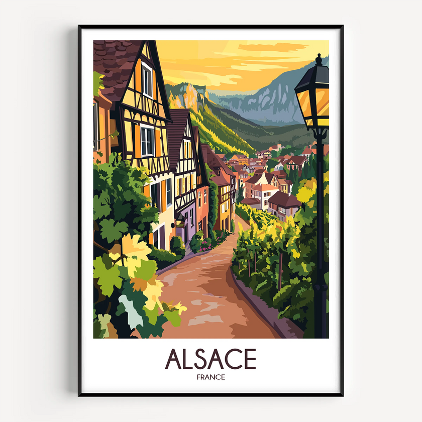 Alsace Vintage Style Print