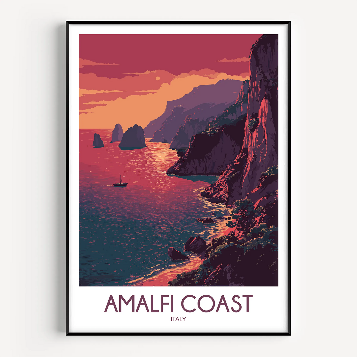 Amalfi Coast Destination Art Gift
