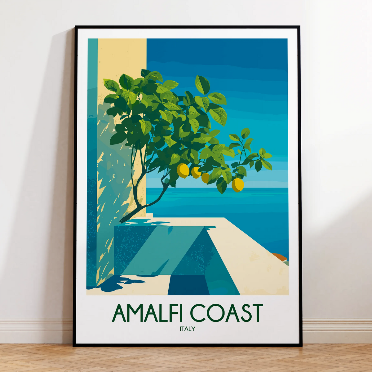 Amalfi Coast Modern Travel Poster
