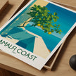 Amalfi Coast Vintage Style Print