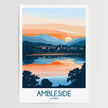 Ambleside Retro Travel Illustration