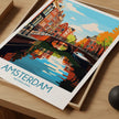Amsterdam Retro Travel Illustration