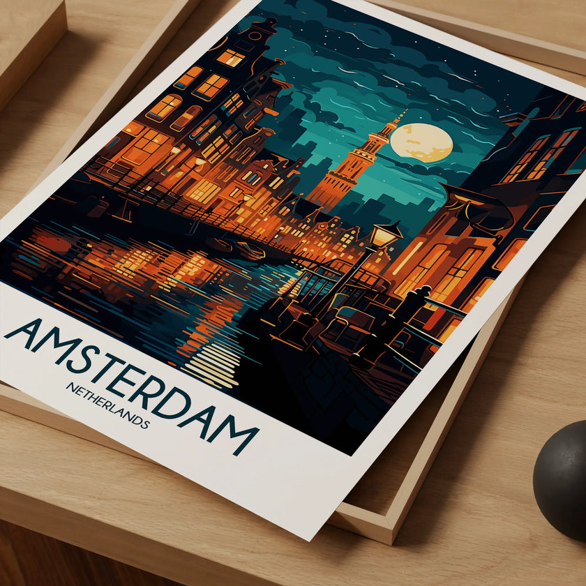 Amsterdam Vintage Style Print