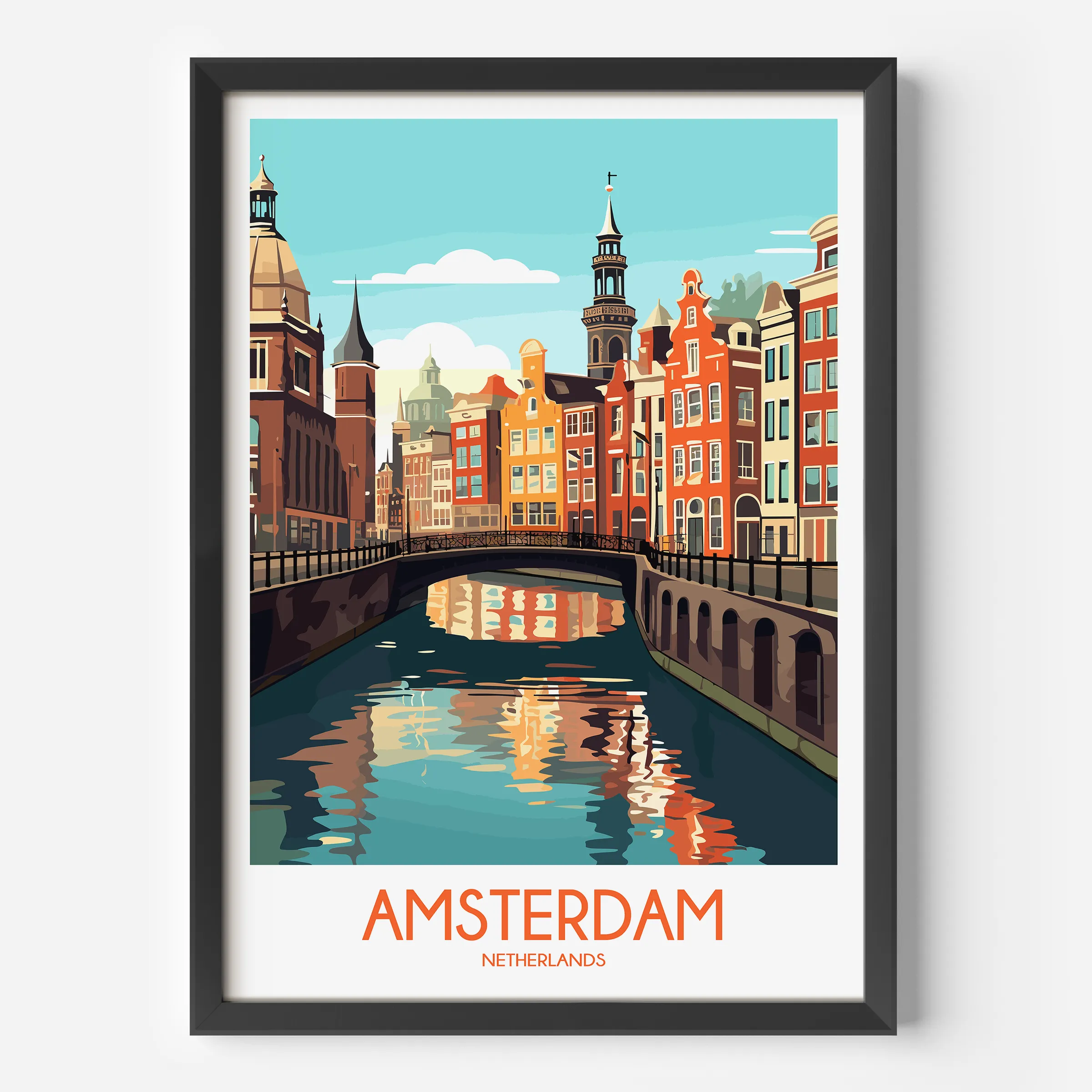 Amsterdam Vintage Style Print