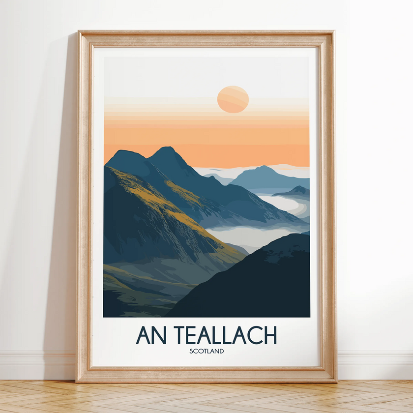 An Teallach Retro Travel Illustration