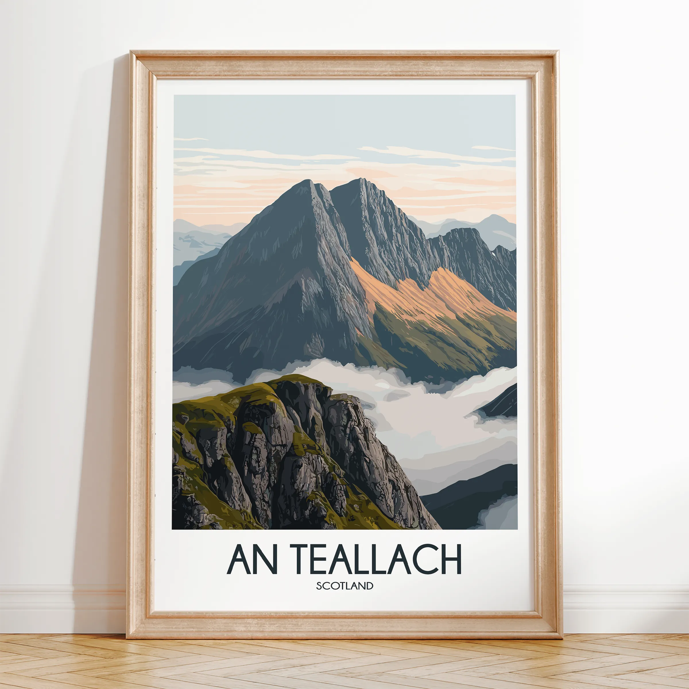 An Teallach Retro Travel Illustration
