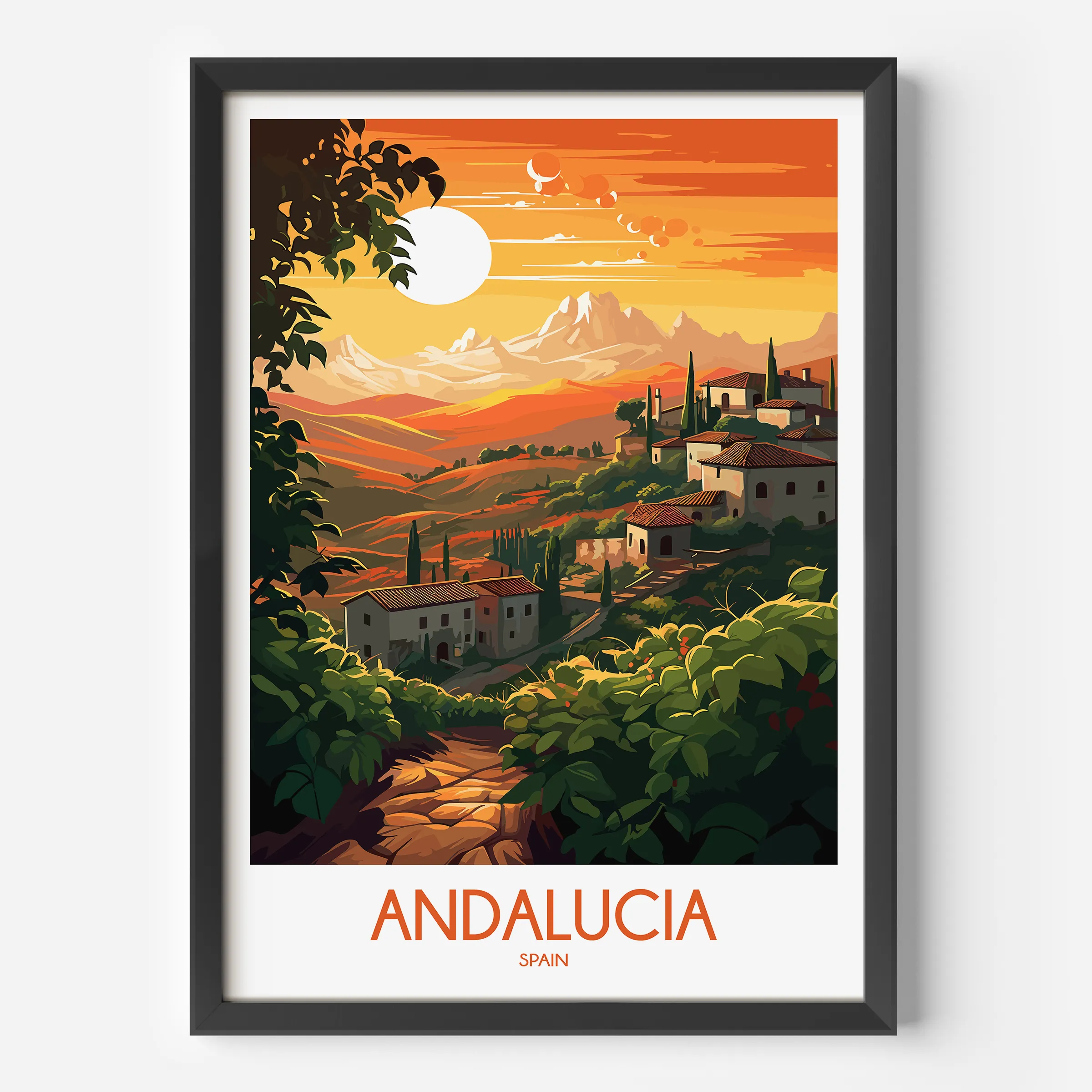 Andalucia Retro Travel Illustration