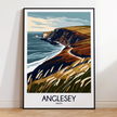 Anglesey Retro Travel Illustration