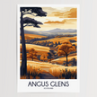 Angus Glens Retro Travel Illustration