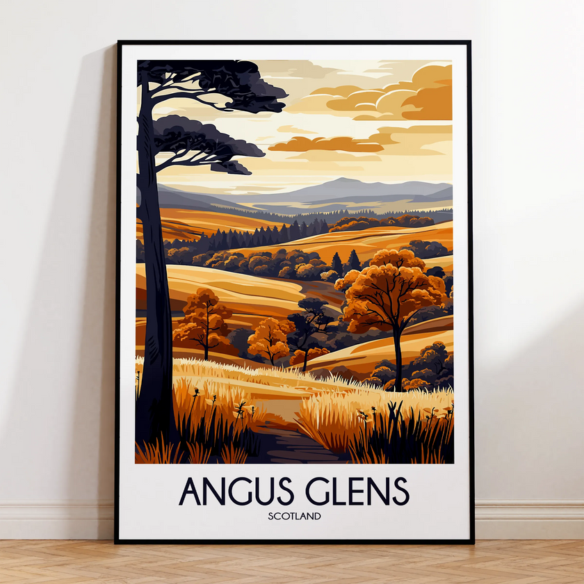 Angus Glens Vintage Style Print