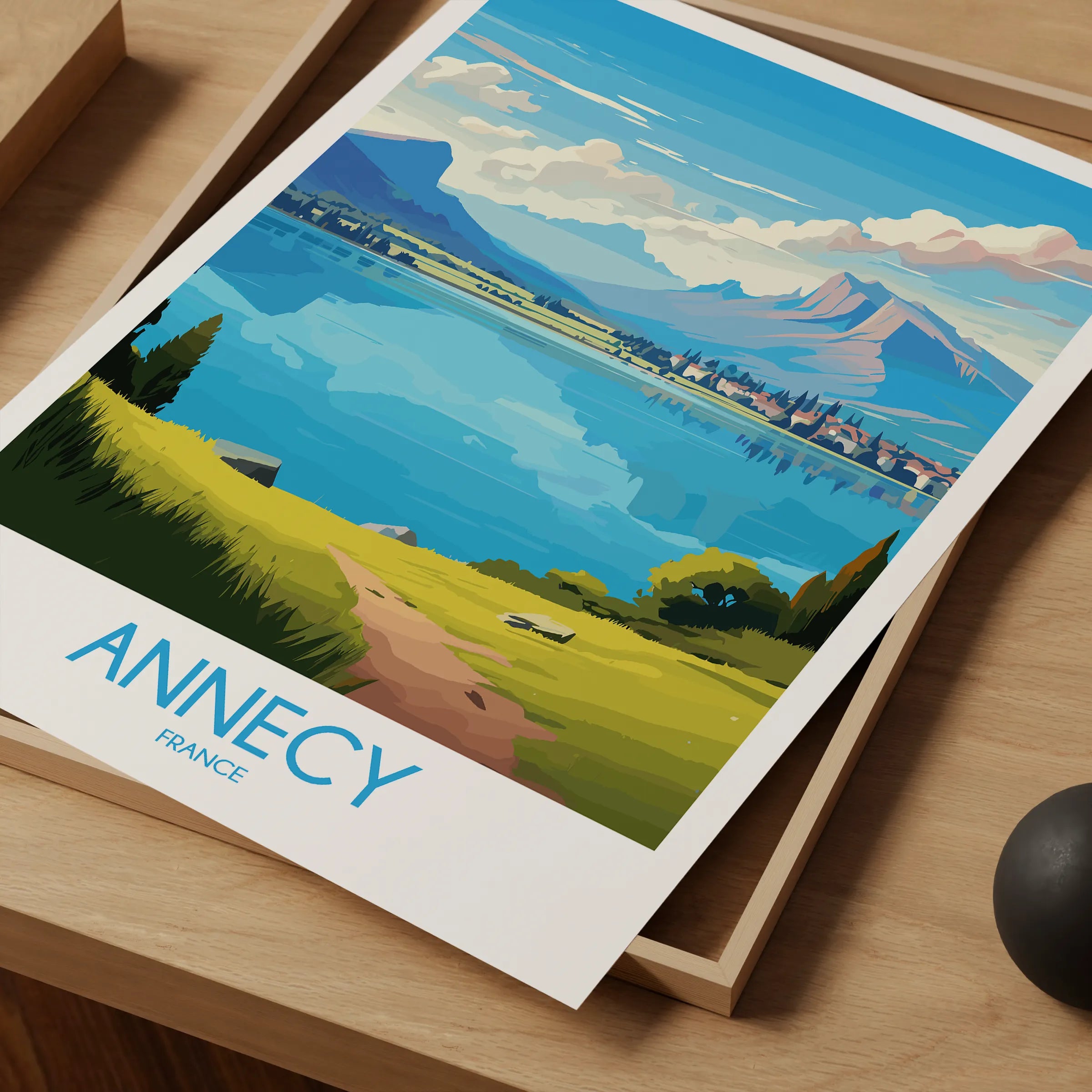 Annecy Modern Travel Poster