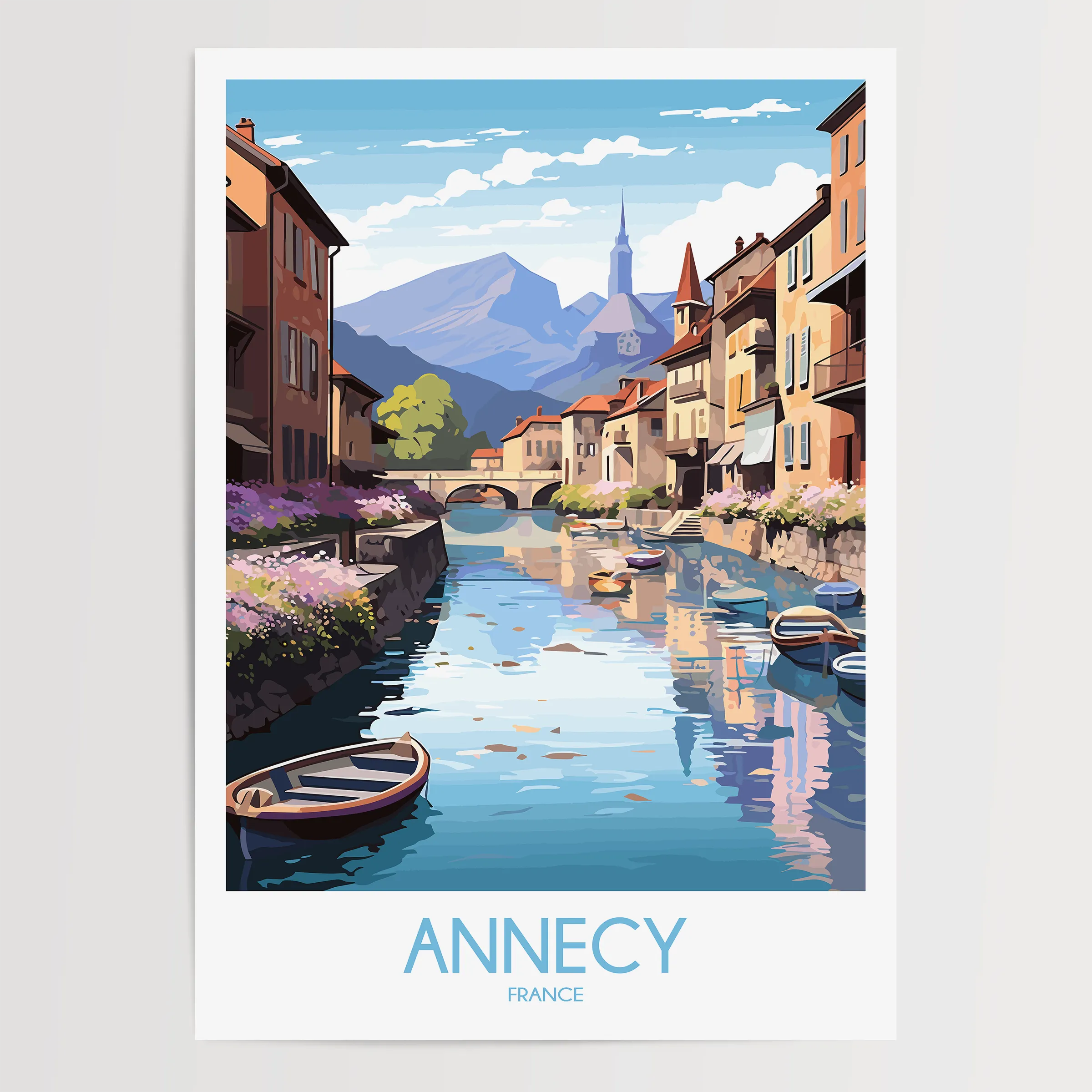 Annecy Scenic Landscape Art