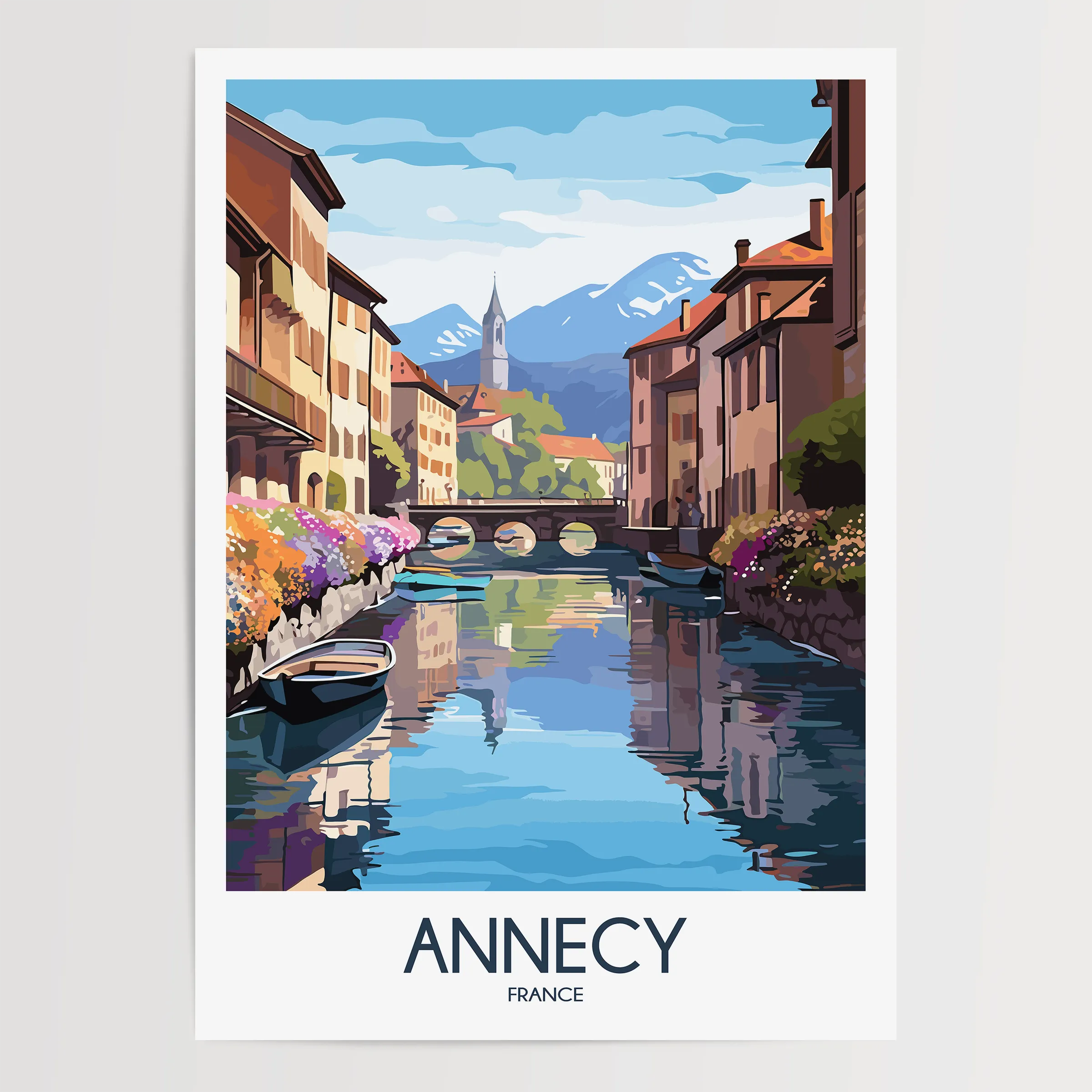 Annecy Vintage Style Print