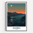 Antibes Modern Travel Poster