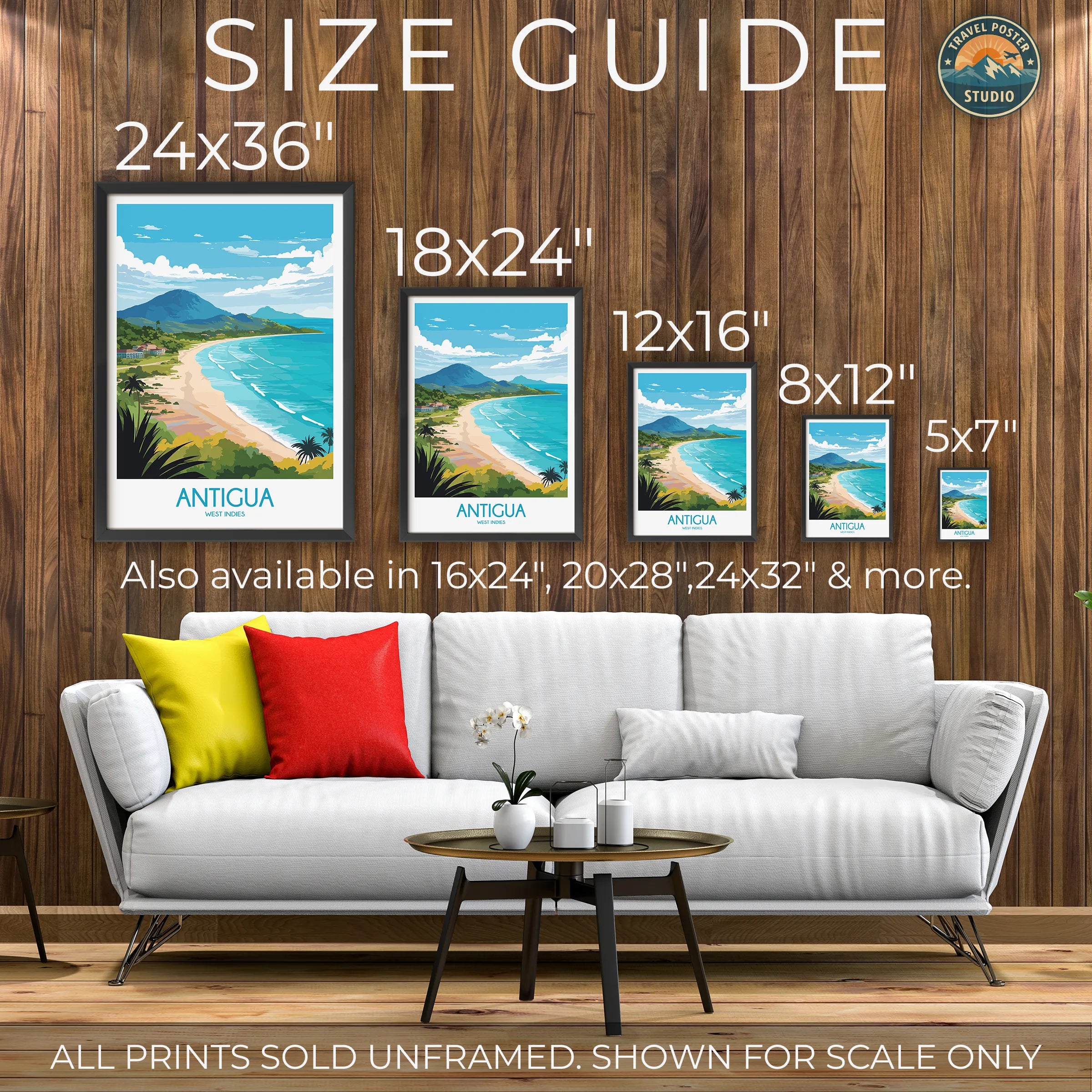 Antigua Modern Travel Poster