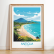 Antigua Retro Travel Illustration